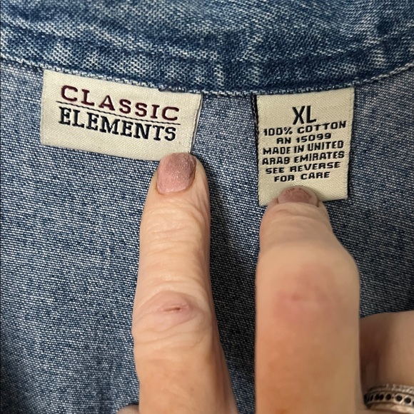 Classic Elements Denim Blue Jean Jacket XL - Picture 2 of 5